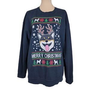 Black Shiba Inu 2XL Christmas Sweater